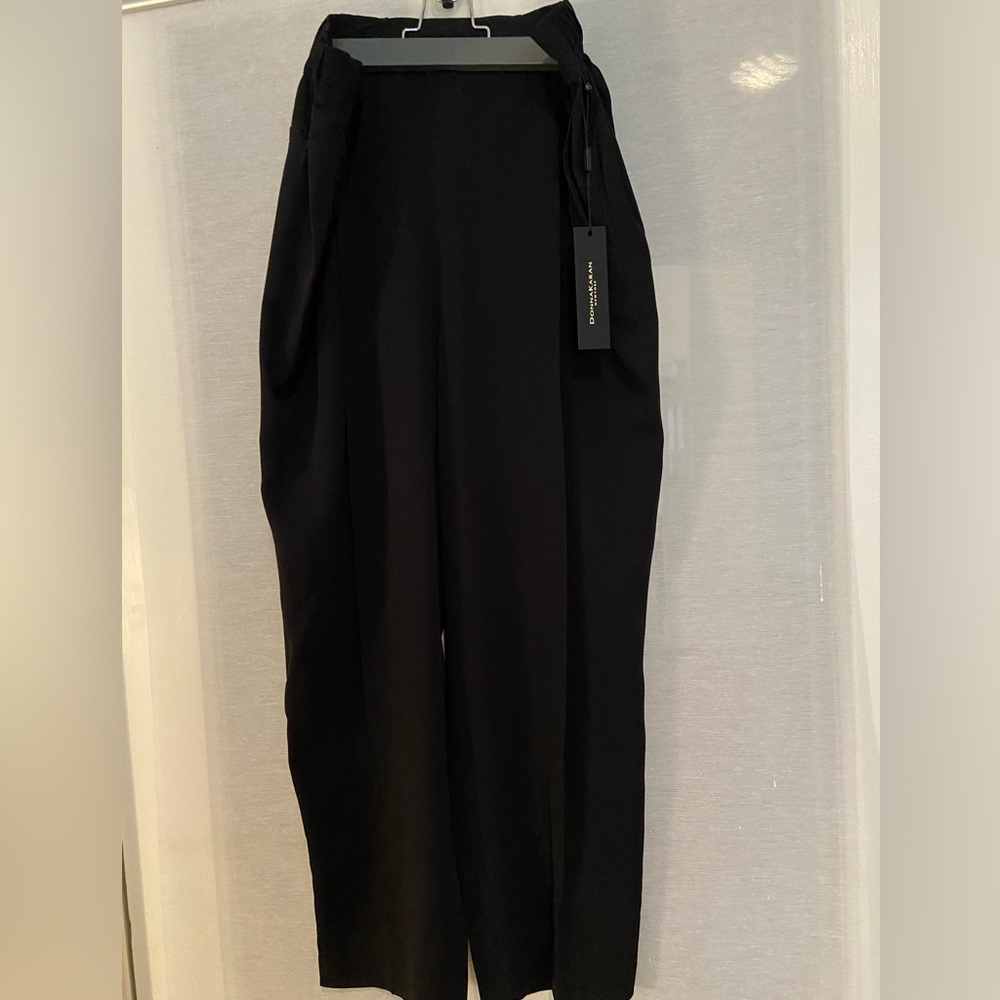 Donna Karan New York Black Crepe Trousers